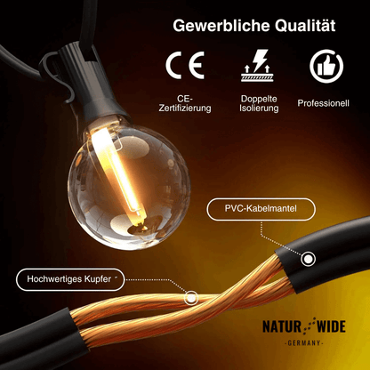 G40 LED-Lichterkette außen, bruchfest, 3–15 m – Ansicht 14