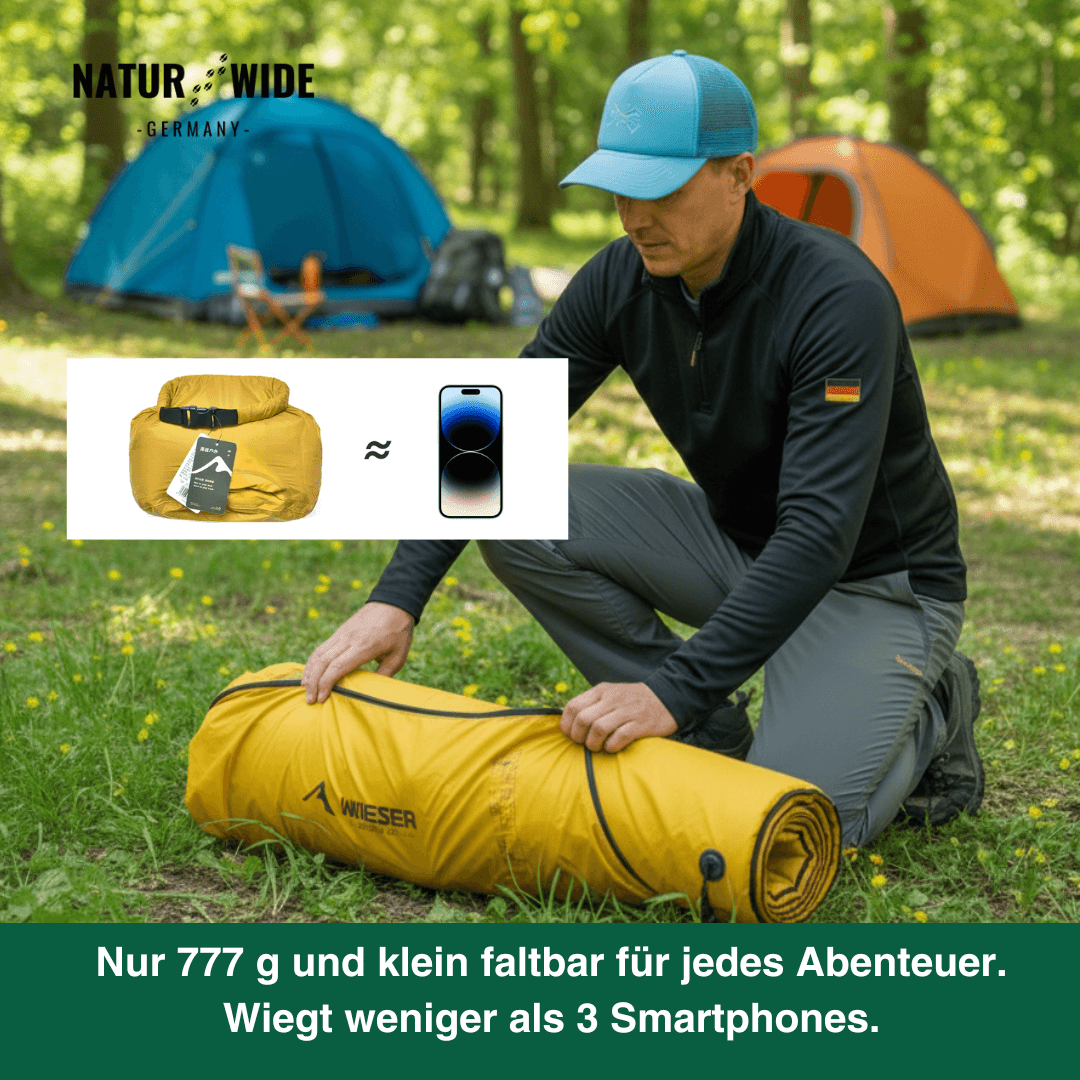 Isomatte R-Wert 7,6, selbstaufblasend, 777 g – Ansicht 9
