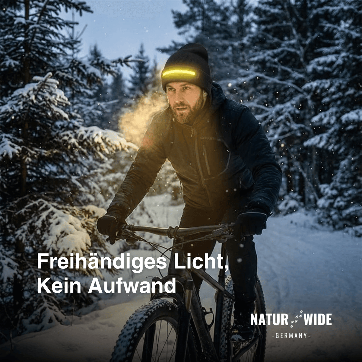 LED-Mütze mit Licht, USB-Akku, unisex – Ansicht 12