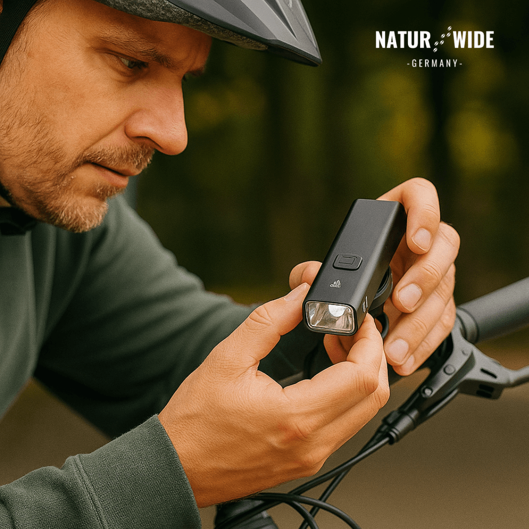 Fahrrad Frontlicht USB, 10.000 mAh mit Powerbank – Ansicht 5