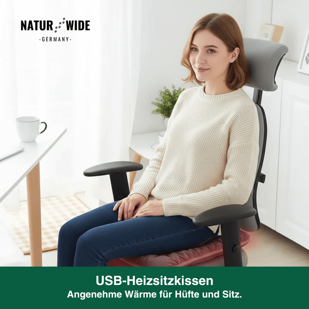 USB-Sitzheizkissen 45 × 45 cm, 3 Stufen – Ansicht 7