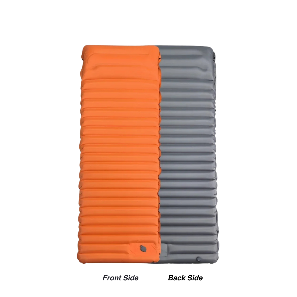 Festival-Isomatte Pro mit Kissen & Fußpumpe – Orange