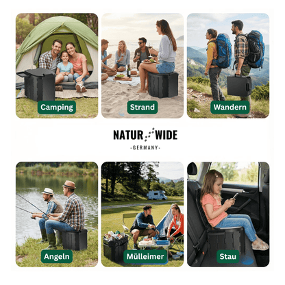 Faltbare Campingtoilette bis 200 kg, 1,85 kg – Ansicht 15