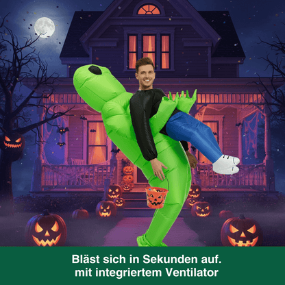 Aufblasbares Alien-Kostüm für Kind & Erwachsene – Ansicht 4