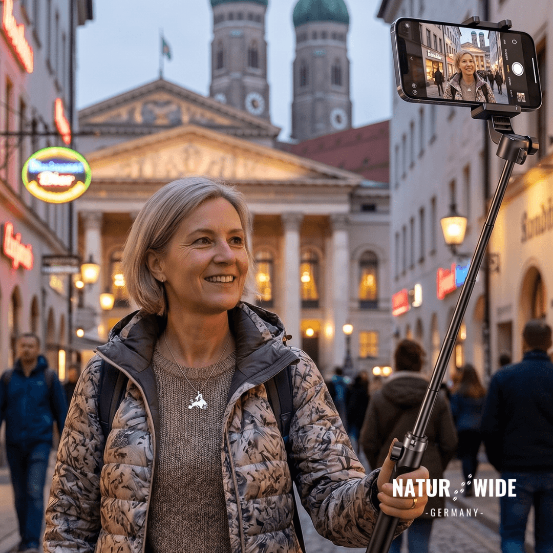 Mini-Selfie-Stick mit Stativ & Fernauslöser – Ansicht 14