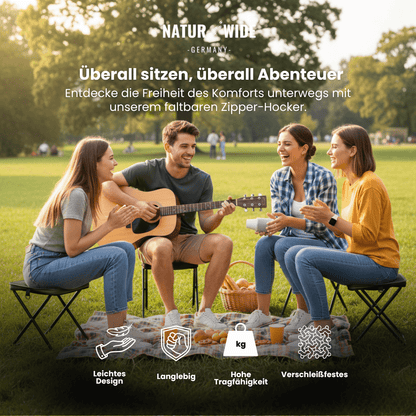 Faltbarer Campingstuhl, 0,9 kg, bis 120 kg – Ansicht 2