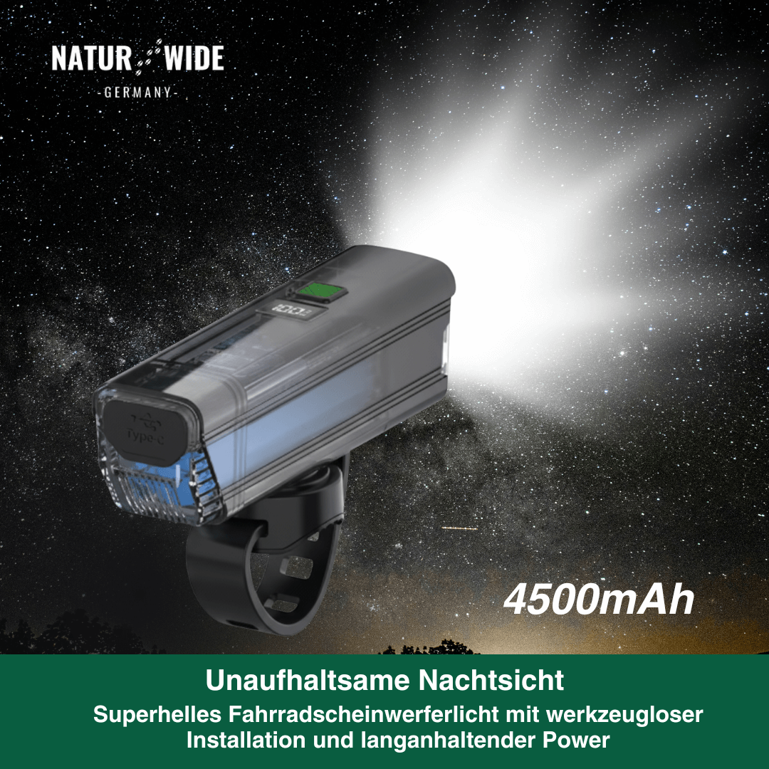Fahrradlicht-Set mit 1200-Lumen-Frontlicht – Ansicht 16