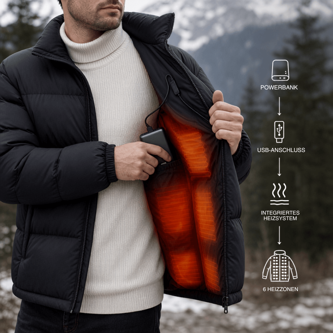 Beheizte Winterjacke mit 6 Heizzonen, 3 Stufen – Ansicht 11