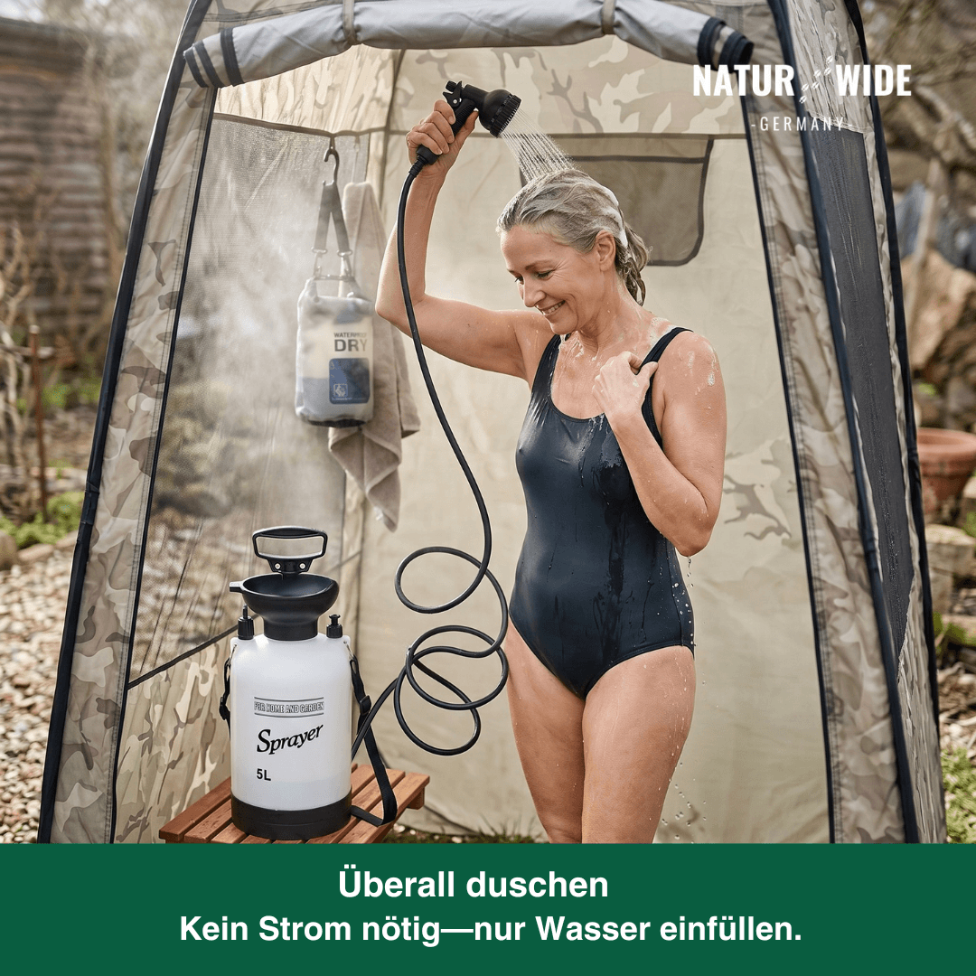 Campingdusche mit Handpumpe, 3, 5 oder 8 Liter – Ansicht 4