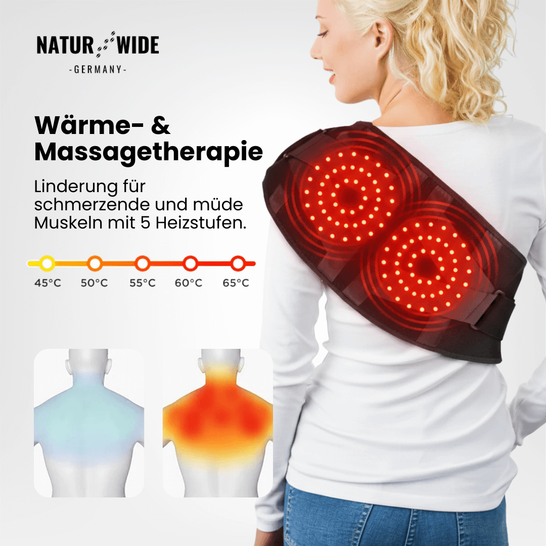 Massagegürtel mit Wärme, Vibration und Rotlicht – Ansicht 14