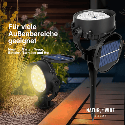 Solar-Gartenstrahler 2er-Set, IP65, verstellbar – Ansicht 11