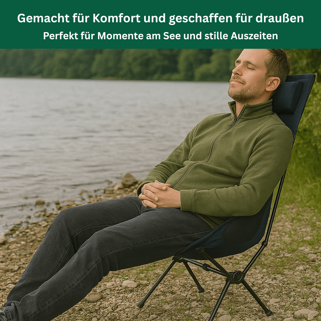 Faltbarer Campingstuhl mit Getränkehalter – Ansicht 7