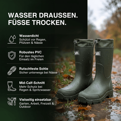 Wasserdichte Gummistiefel unisex, rutschfest – Ansicht 38
