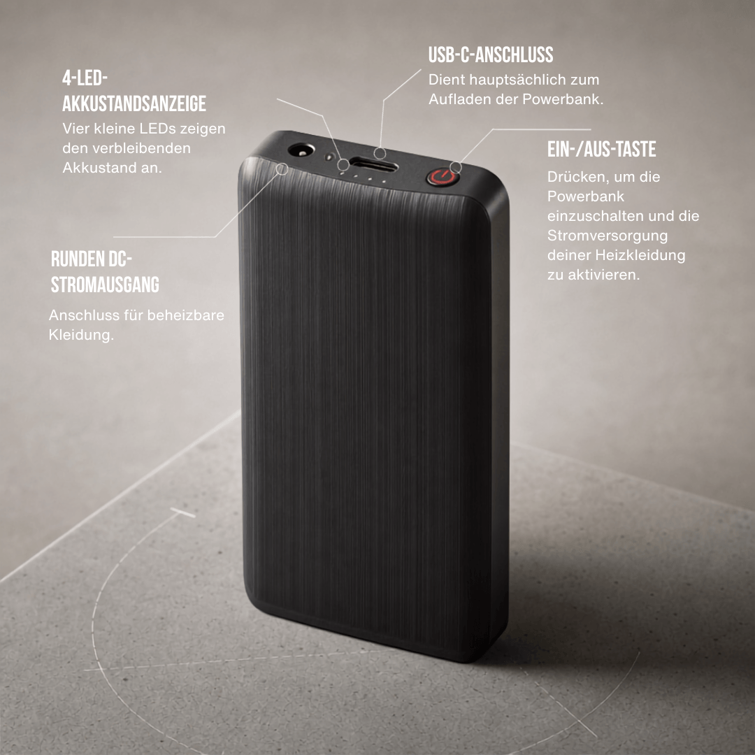 Akku-Paar für beheizte Socken, 2 × 4.000 mAh – Ansicht 3