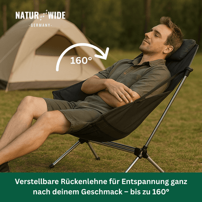 Camping-Schaukelstuhl XXL, faltbar, gepolstert – Ansicht 3