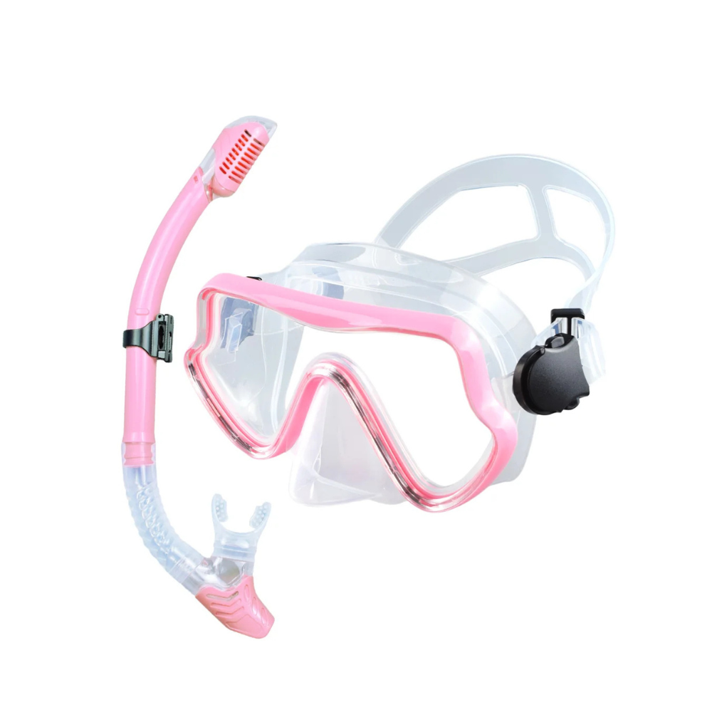Schnorchel-Set: Tauchmaske & Ventil-Schnorchel – Rosa