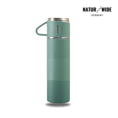Thermosflasche 500 ml mit 3 Tassen, Edelstahl – Ansicht 23