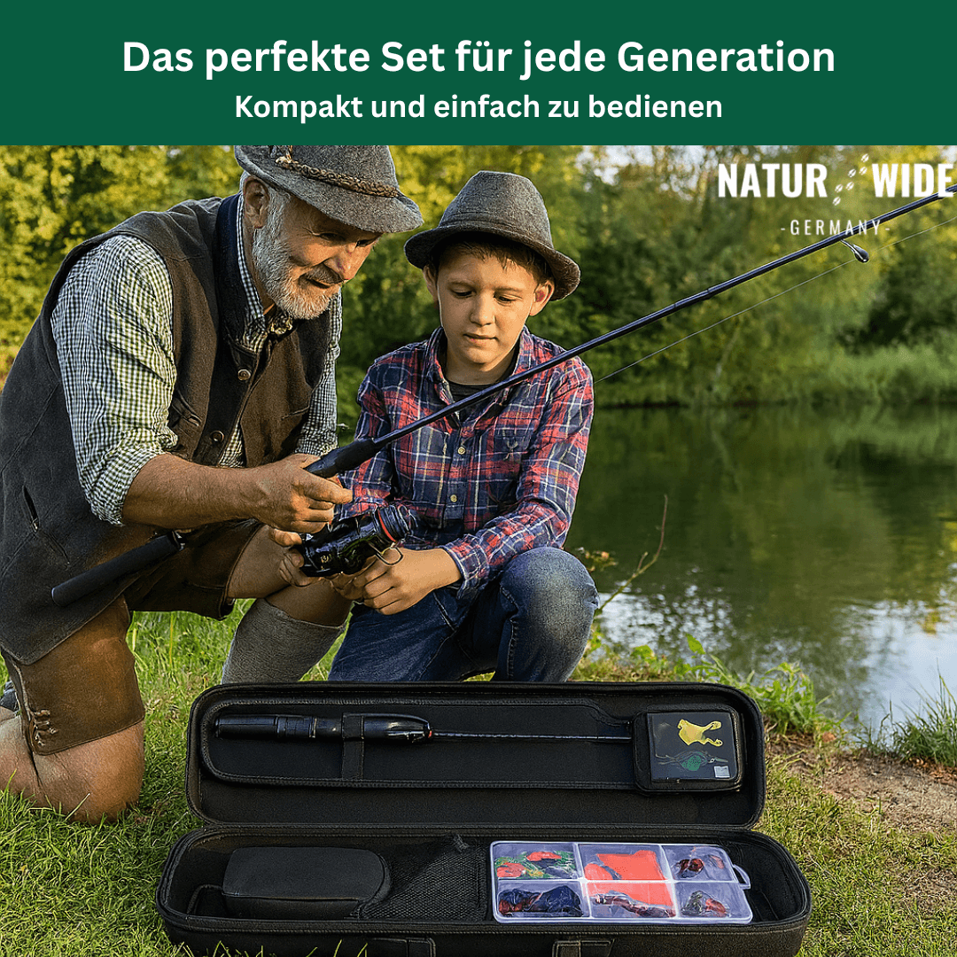Angelset mit Carbonrute & Baitcaster, 2,4 m – Ansicht 6