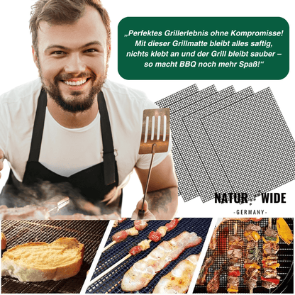 Grillmatten aus Glasfaser, 36 × 42 cm, 3er/10er – Ansicht 5