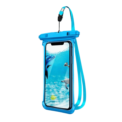 Wasserdichte Handyhülle bis 6,5 Zoll, mit Band – Meeresblau Hülle