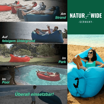 Aufblasbares Luftsofa ohne Pumpe, 200 × 70 cm – Ansicht 4