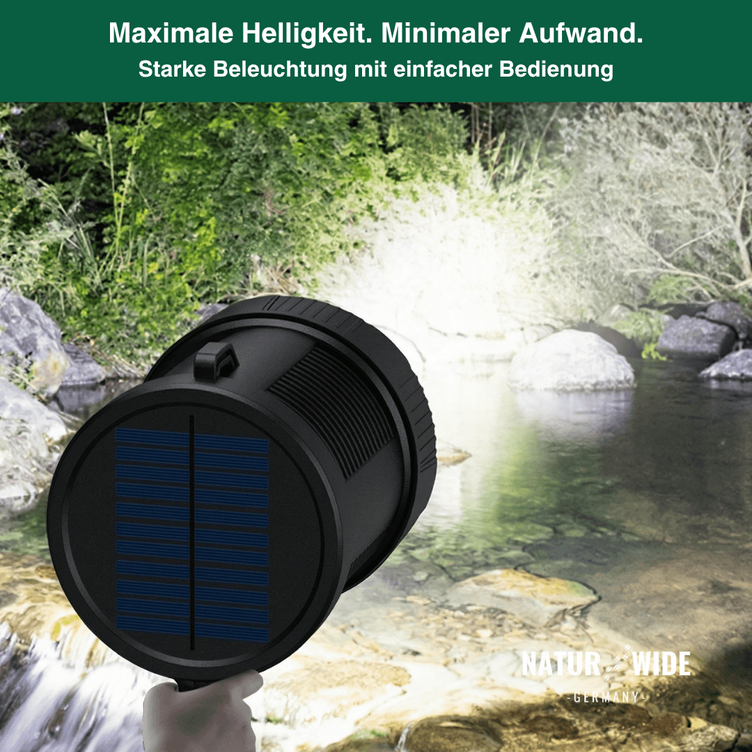 LED-Handstrahler mit Akku, Solar & Powerbank – Ansicht 15