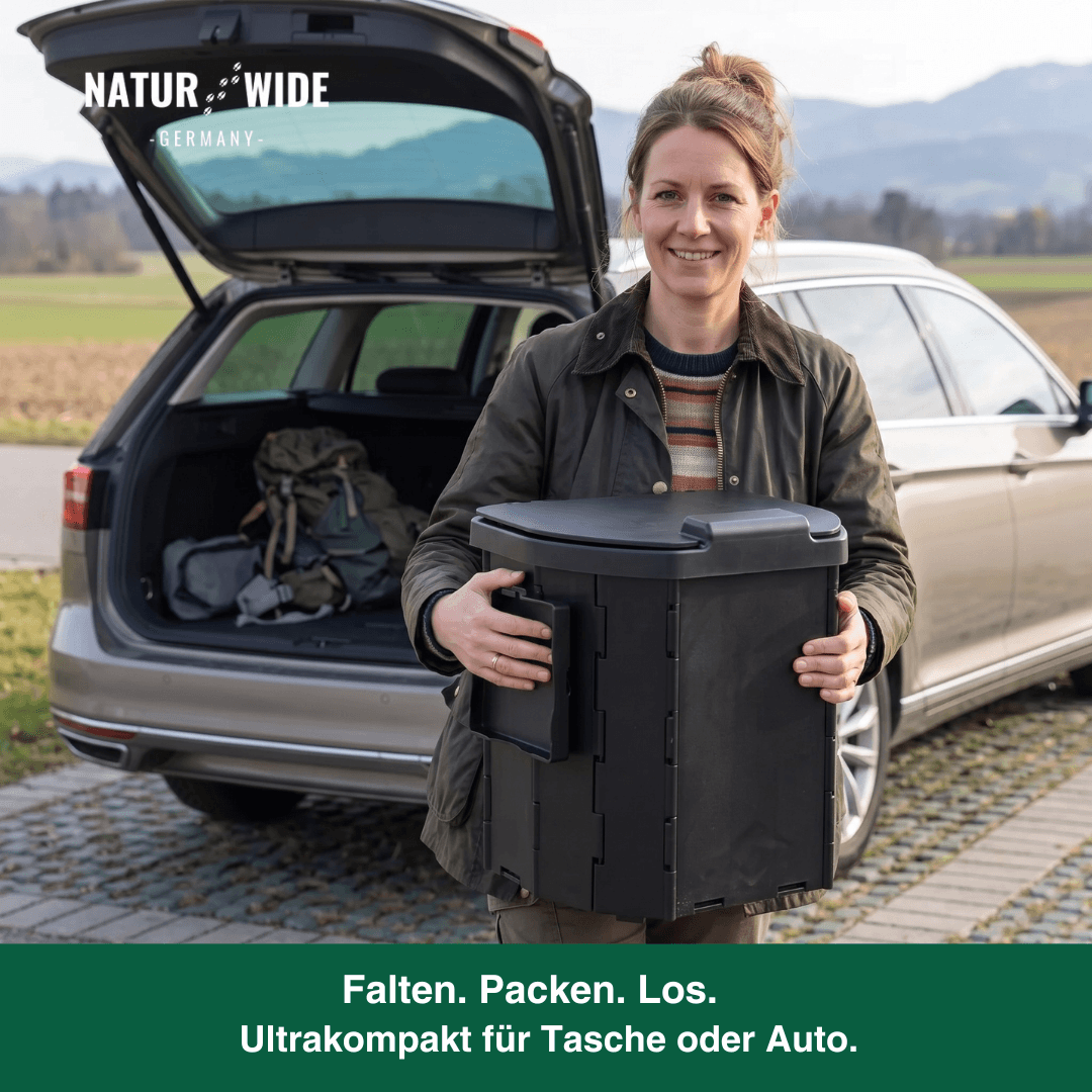 Faltbare Campingtoilette bis 200 kg, 1,85 kg – Ansicht 8