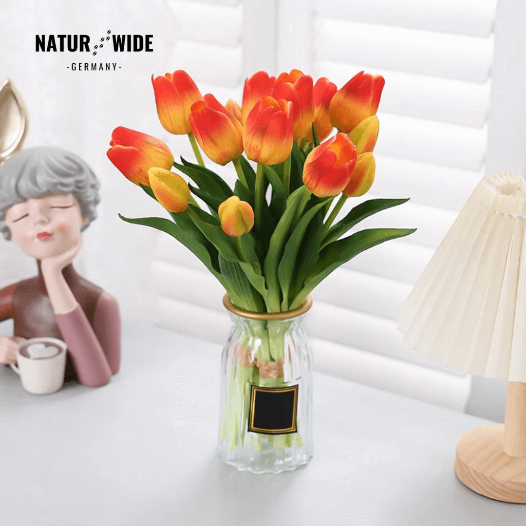 Künstliche Tulpen im 5er-Bund, täuschend echt – Ansicht 15