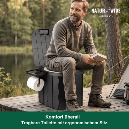 Faltbare Campingtoilette bis 200 kg, 1,85 kg – Ansicht 10