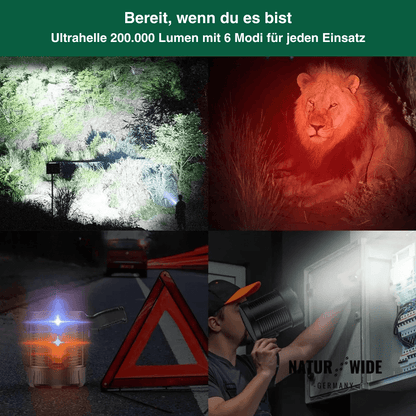 LED-Handstrahler mit Akku, Solar & Powerbank – Ansicht 16