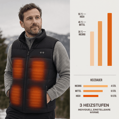 Beheizte Weste mit 9 Heizzonen für Powerbank – Ansicht 2