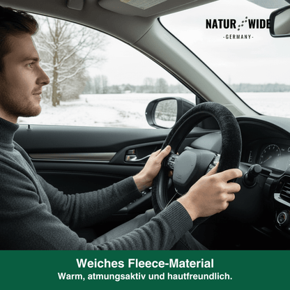 Plüsch-Lenkradhülle für den Winter, 38 cm – Ansicht 6