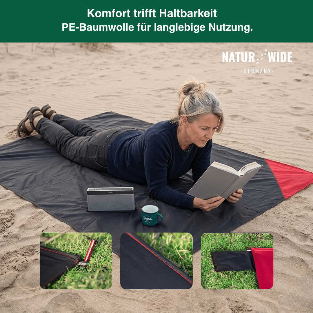 Taschen-Picknickdecke, wasserabweisend, ab 35 g – Ansicht 8