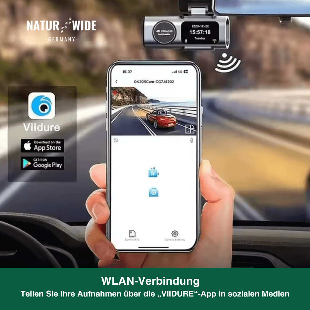4K-Dashcam mit Sony-Sensor, WLAN & App – Ansicht 3