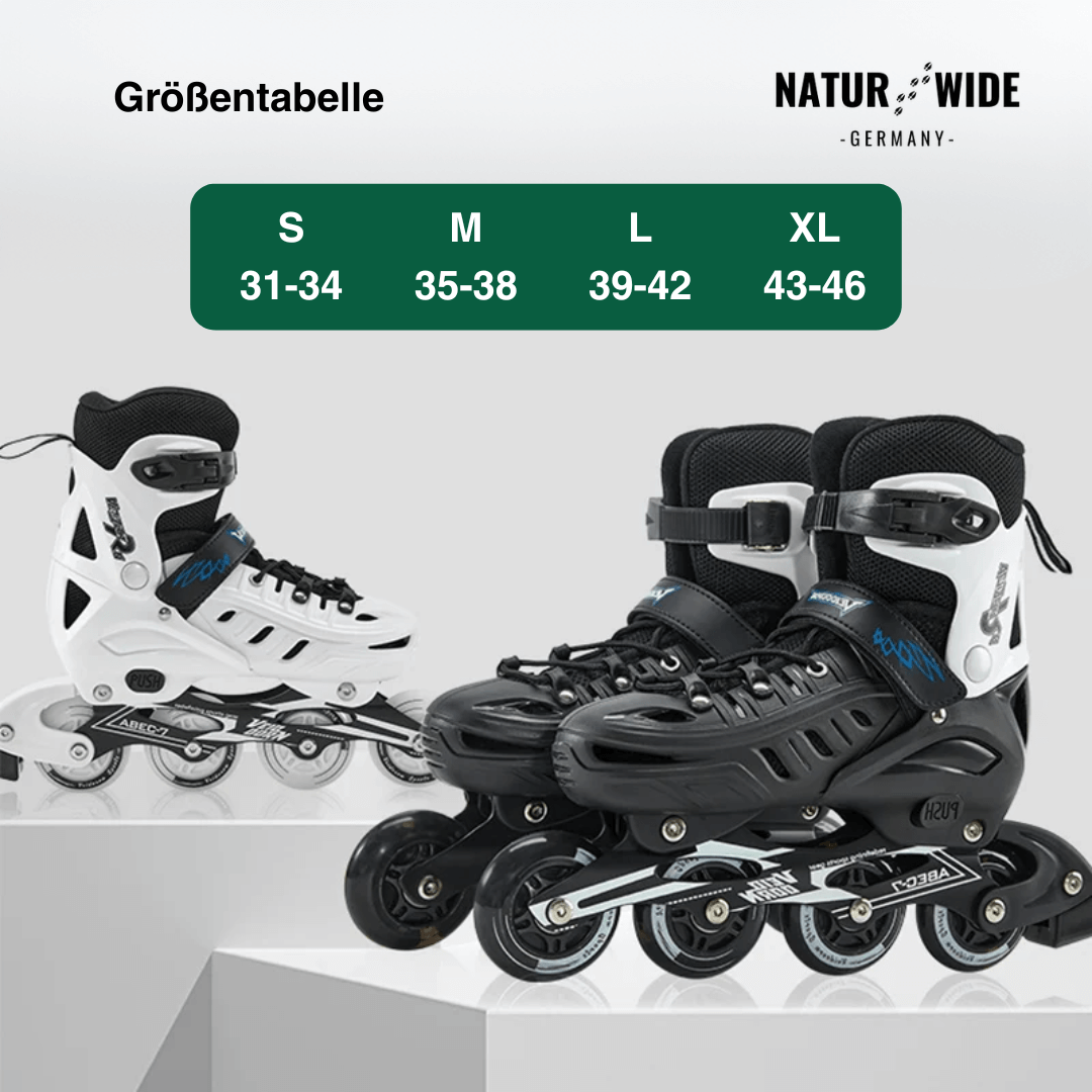 Größenverstellbare Inline Skates mit LED-Rollen – Ansicht 20