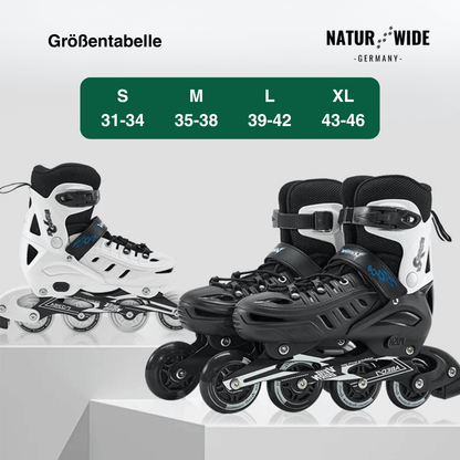 Größenverstellbare Inline Skates mit LED-Rollen – Ansicht 20