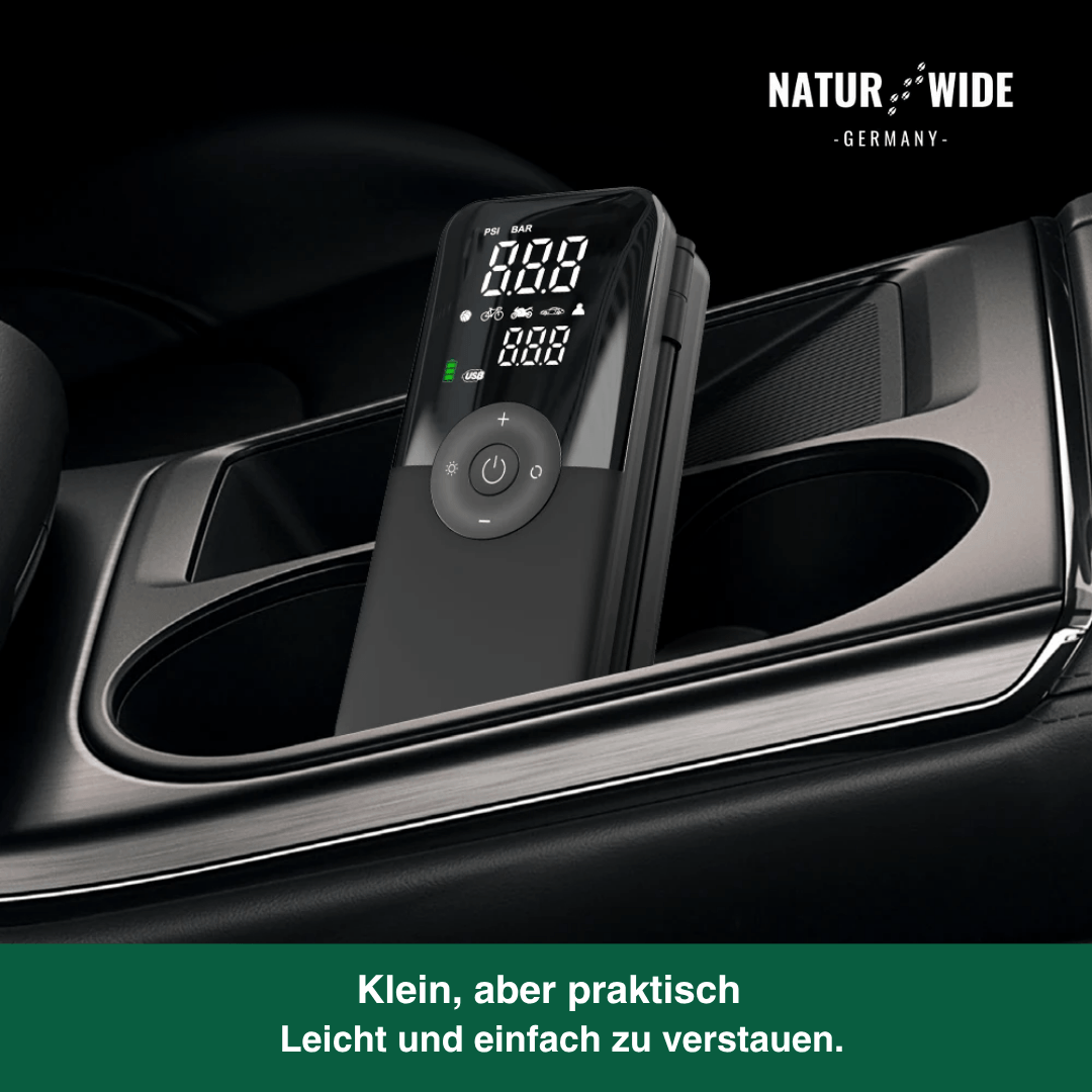 Akku-Reifenkompressor mit Display & Powerbank – Ansicht 15