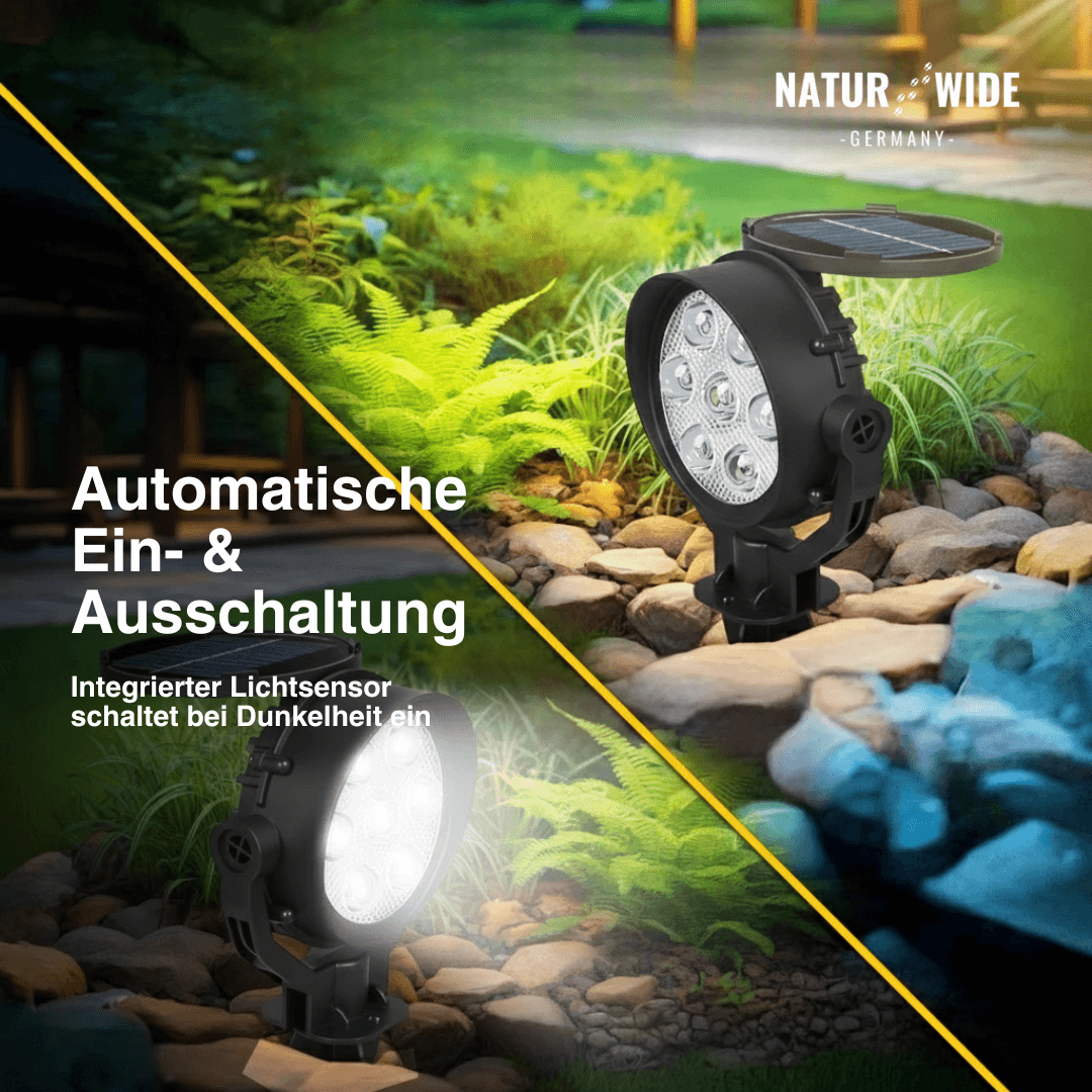 Solar-Gartenstrahler 2er-Set, IP65, verstellbar – Ansicht 8