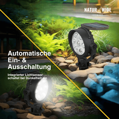 Solar-Gartenstrahler 2er-Set, IP65, verstellbar – Ansicht 8