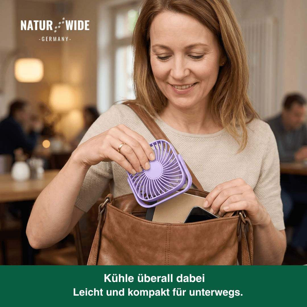 USB-Tischventilator 10 cm, 3 Stufen, neigbar – Ansicht 2
