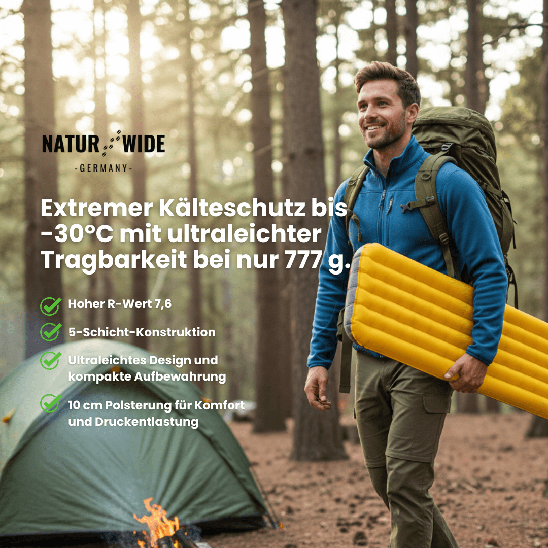 Isomatte R-Wert 7,6, selbstaufblasend, 777 g – Ansicht 7