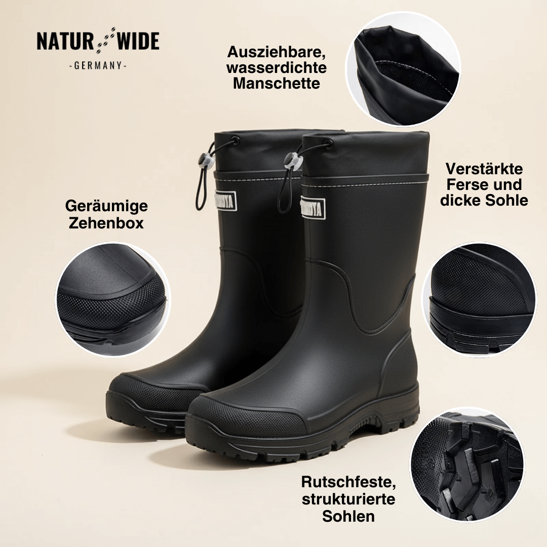 Wasserdichte Gummistiefel unisex, rutschfest – Ansicht 2