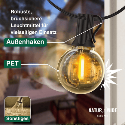 G40 LED-Lichterkette außen, bruchfest, 3–15 m – Ansicht 9