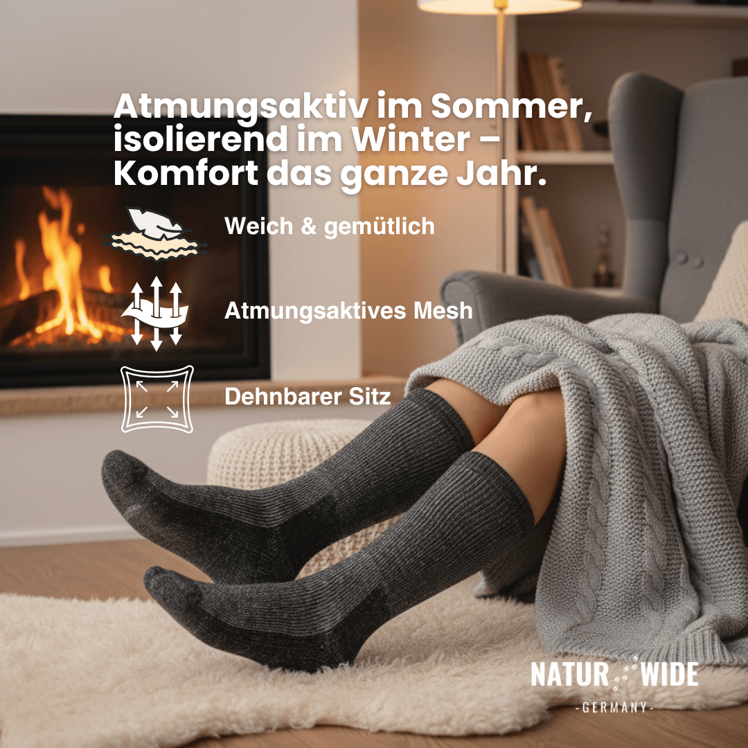 Merino-Wollsocken im 3er-Set, dick & warm – Ansicht 3