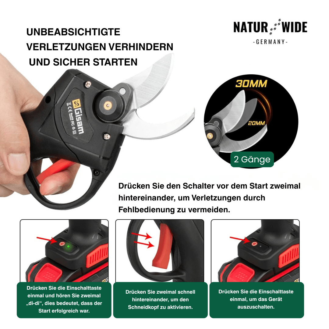 Akku-Astschere bis 30 mm mit 2 Akkus & Koffer – Ansicht 6