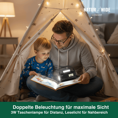 Kurbelradio mit Solar und 10.000-mAh-Powerbank – Ansicht 6