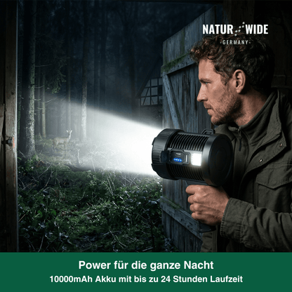 LED-Handstrahler mit Akku, Solar & Powerbank – Ansicht 3