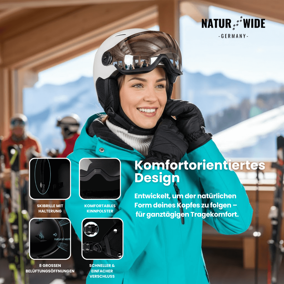Skihelm mit integriertem Visier, Anti-Beschlag – Ansicht 11