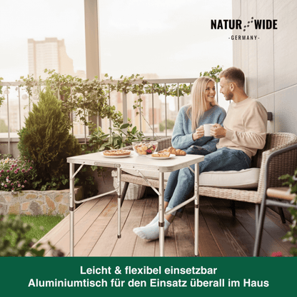 Alu-Campingtisch, klappbar & höhenverstellbar – Ansicht 3