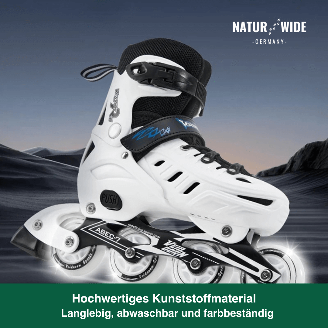 Größenverstellbare Inline Skates mit LED-Rollen – Ansicht 12